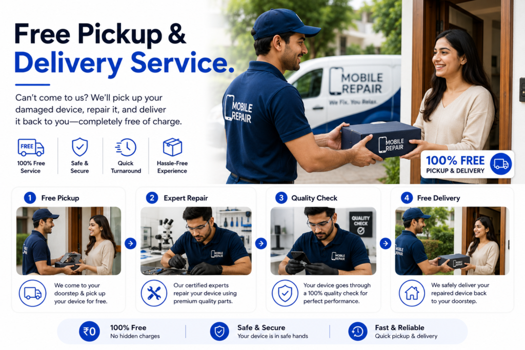 Free pick up and drop off doorstep mobile repair service in Meerut